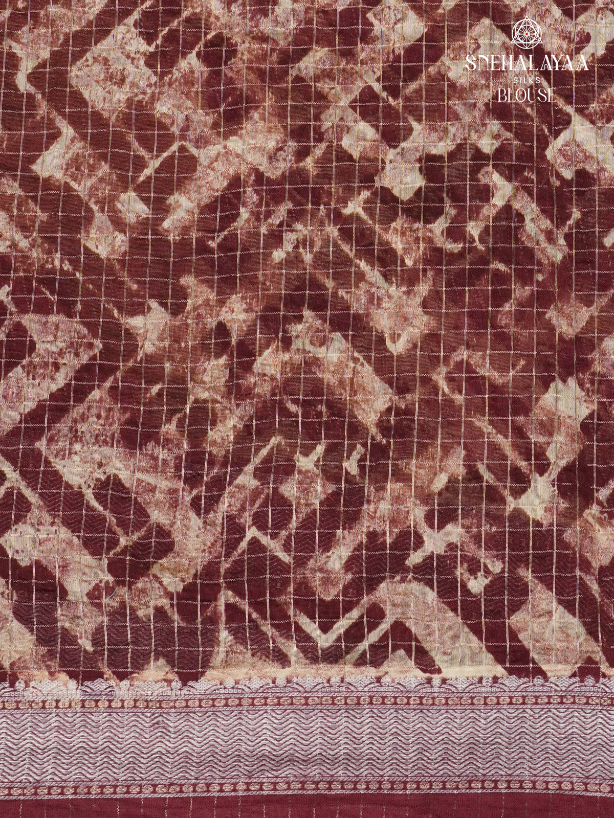 Burgundy Chanderi Saree