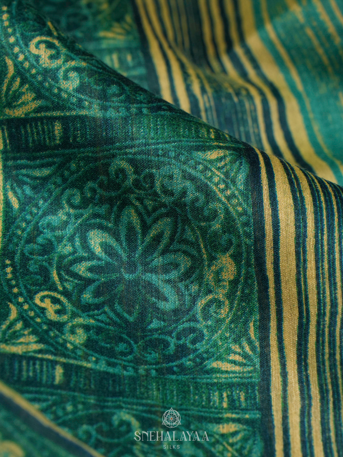 Green Chanderi Saree