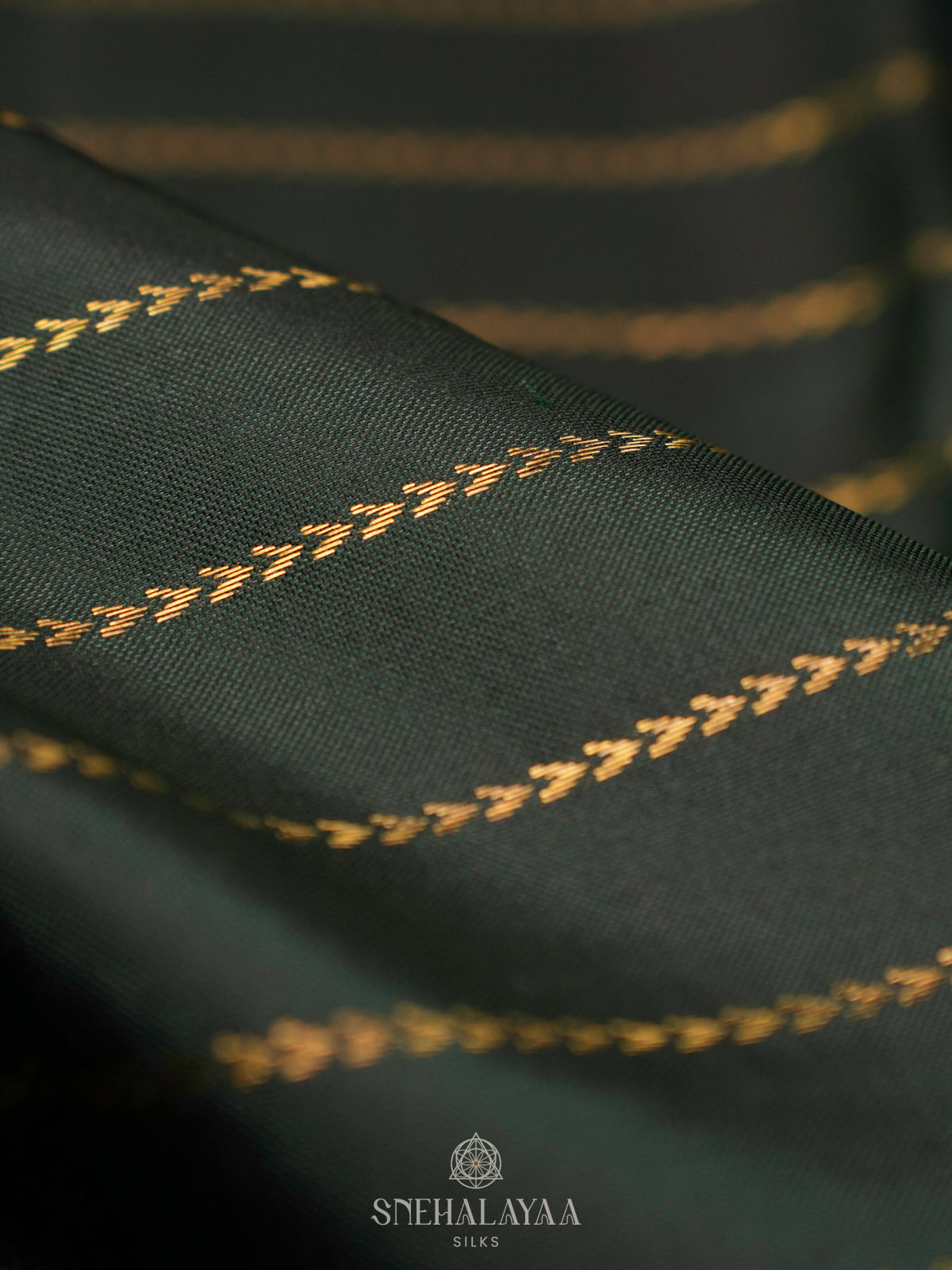 Forest Green Kanjivaram Silk Saree