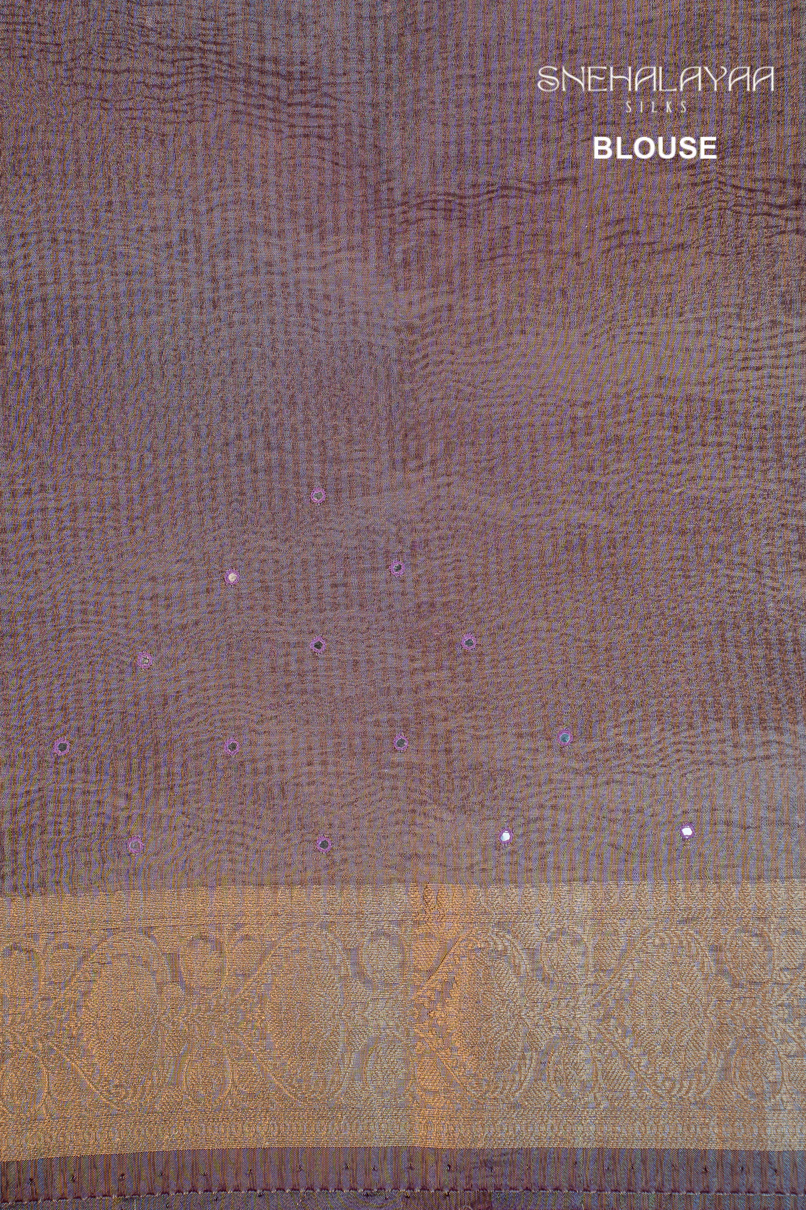 Mauve Purple Crush Tissue Saree