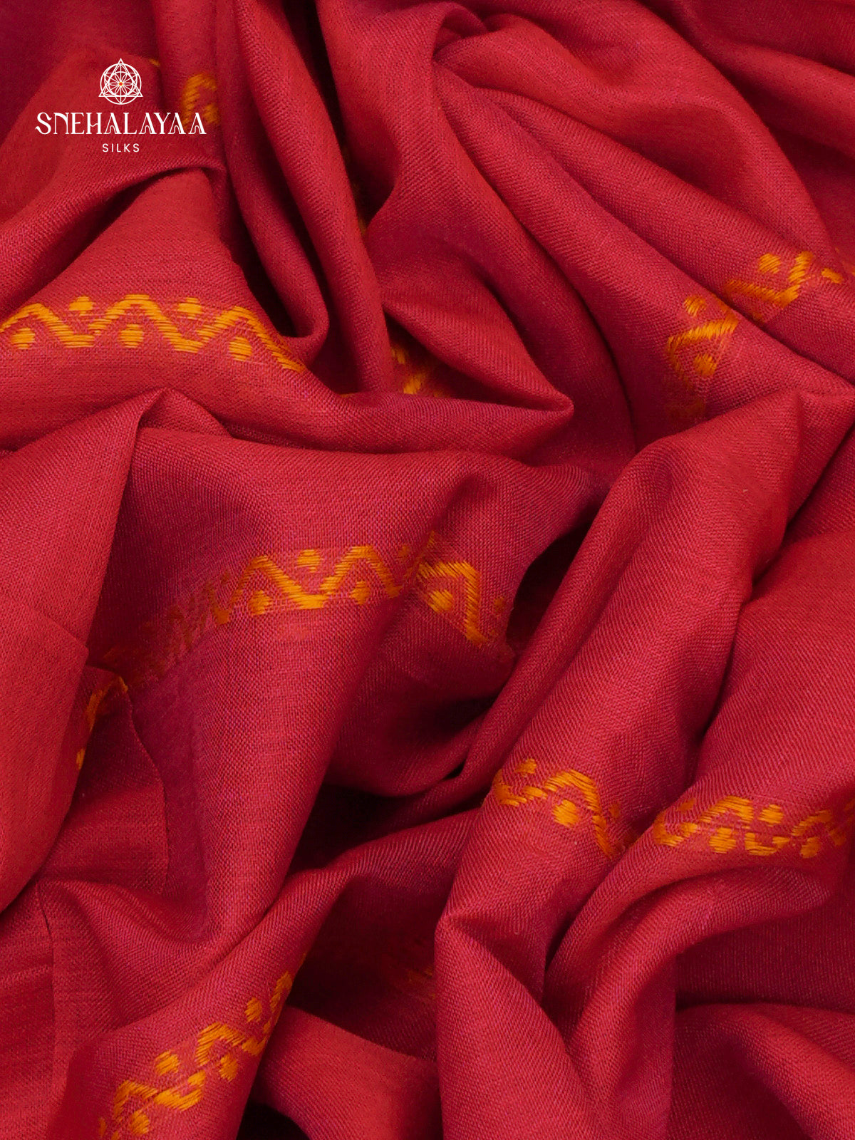 Rust Orange Narayanpet Cotton Saree