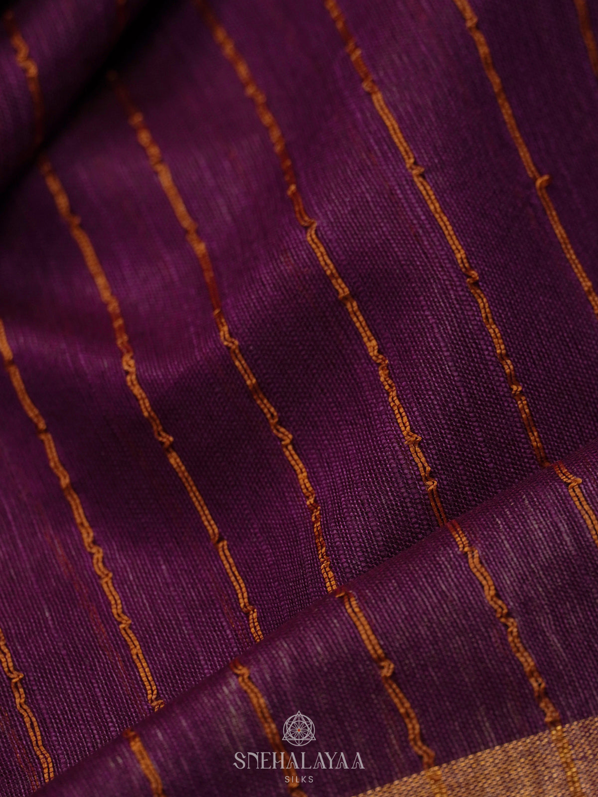 Purple Bamboo Silk Saree
