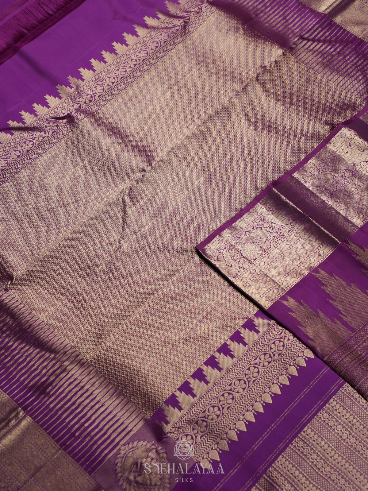 Purple Kanjivaram Silk Saree