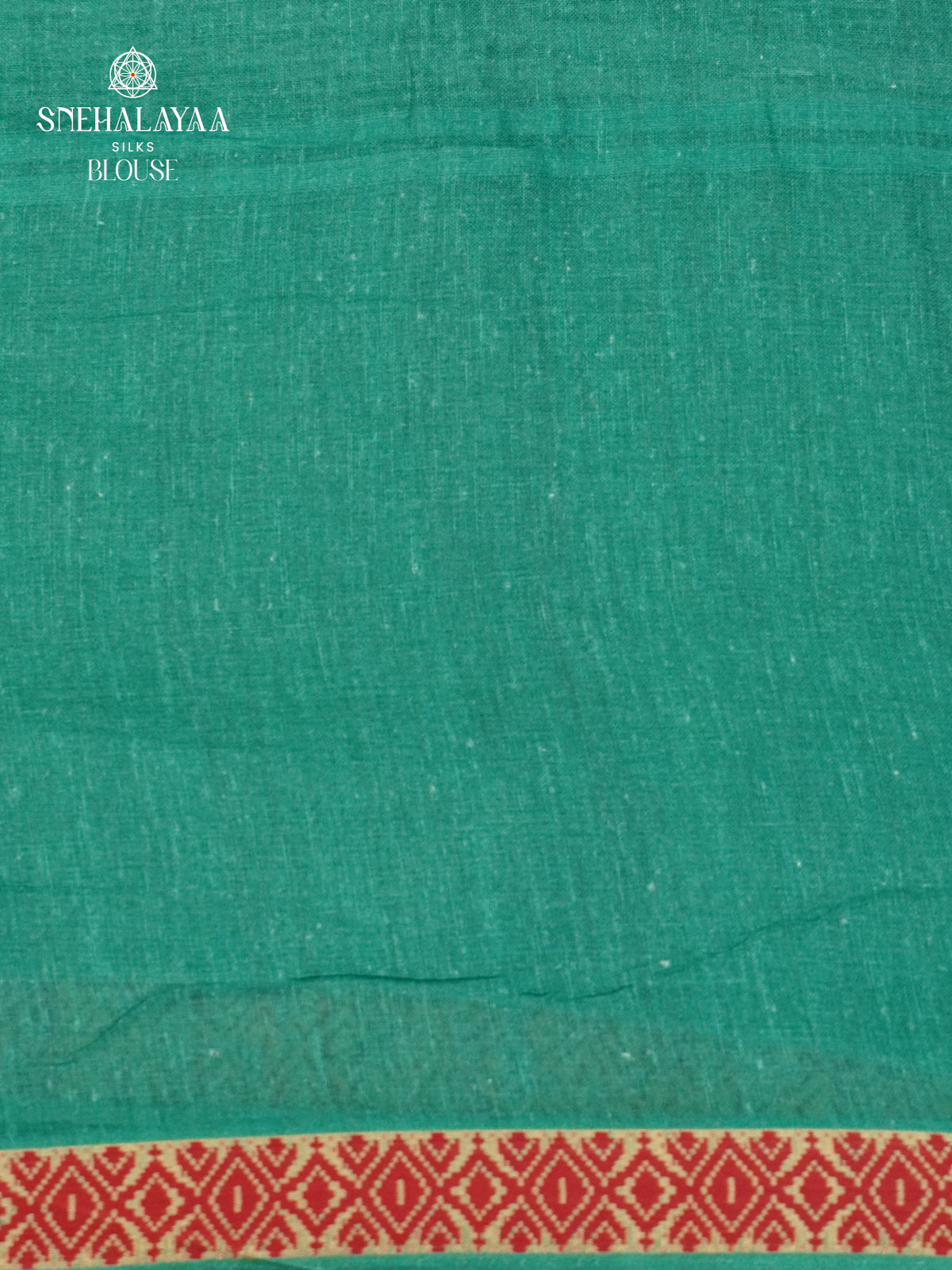 Off White Printed Linen Cotton Saree