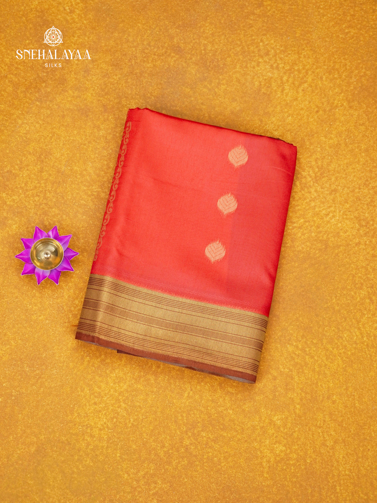 Rust Orange Jute Saree