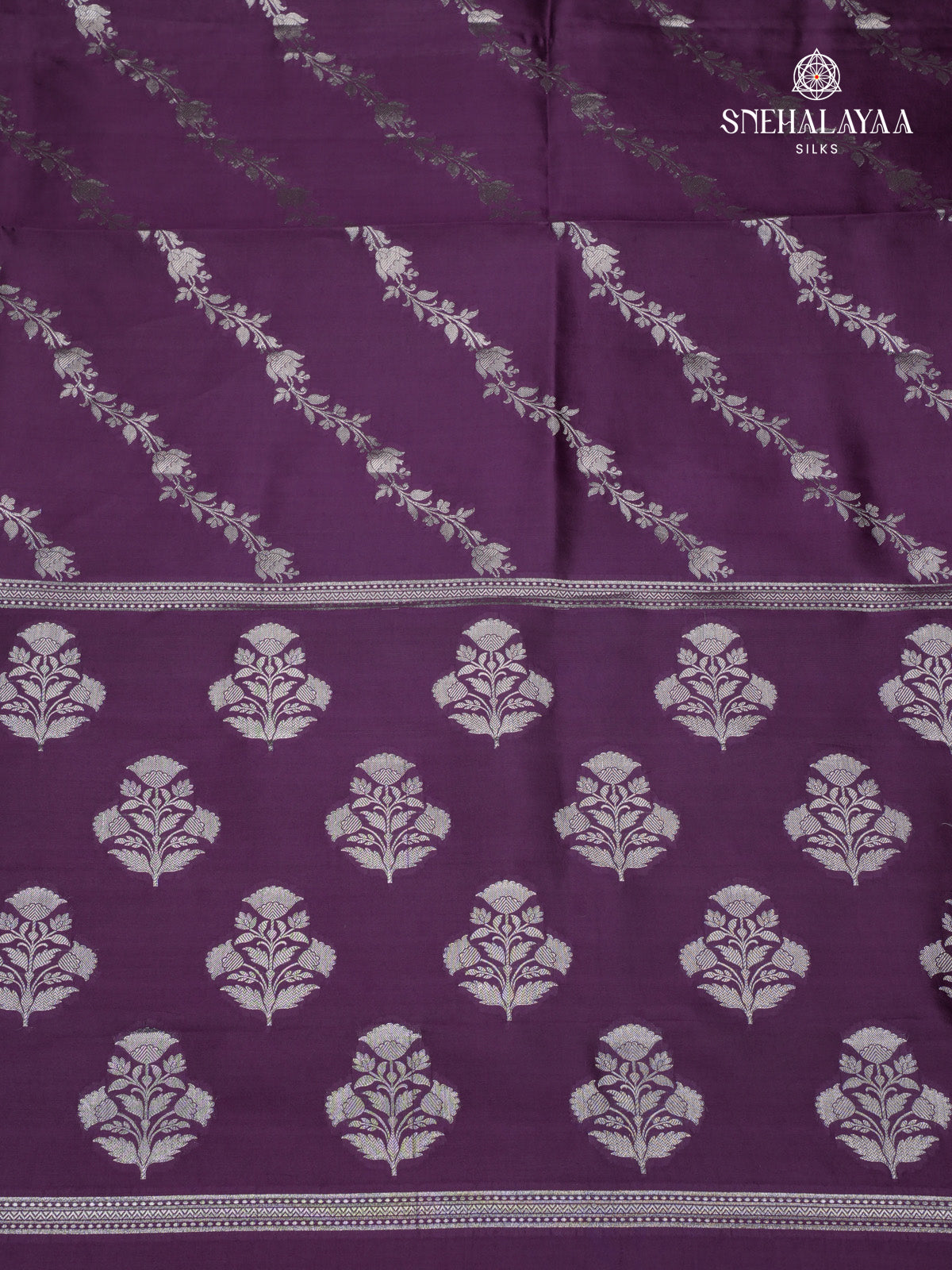 Rich Purple Banaras Dupion Silk Saree