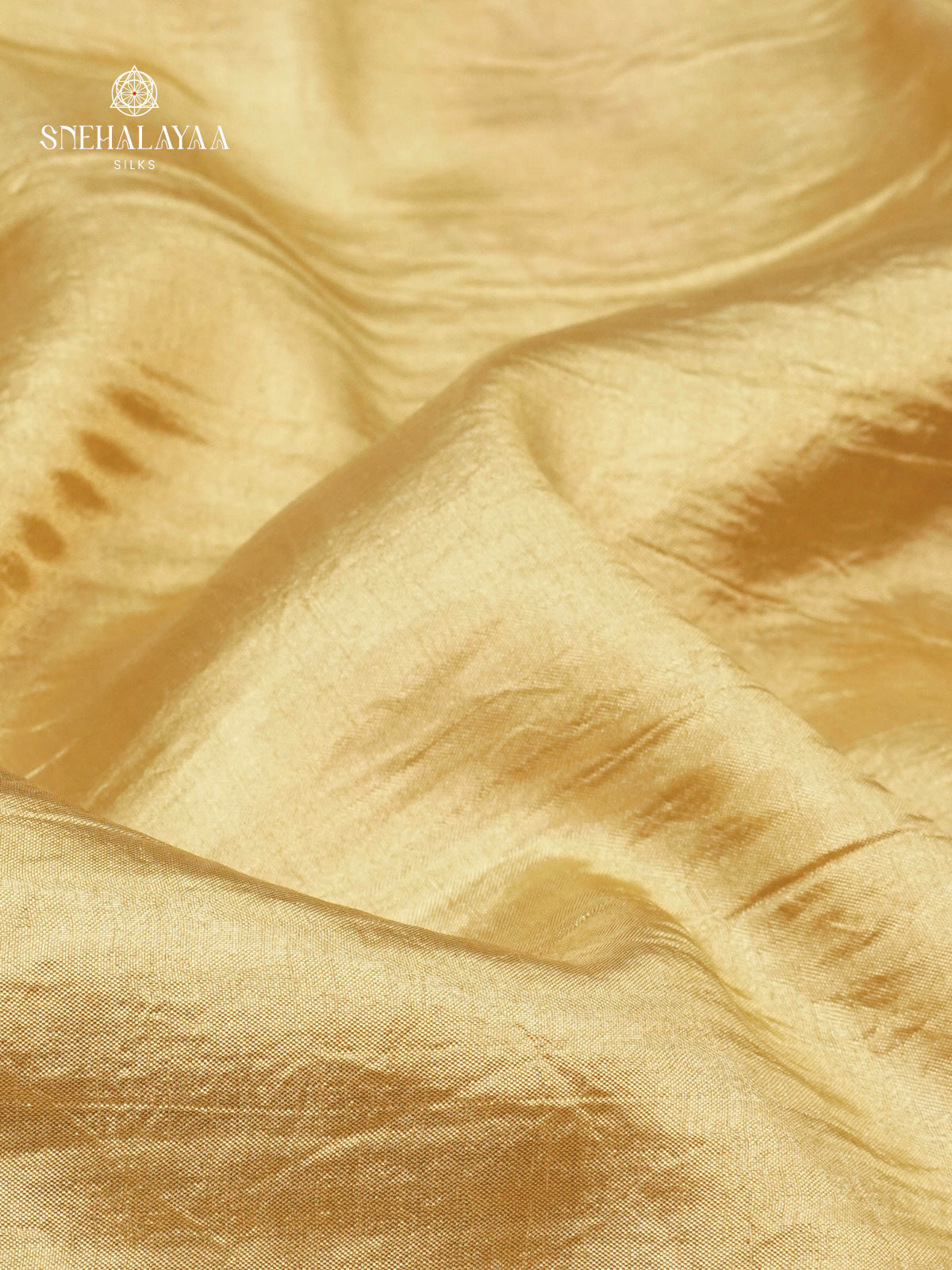 Pale Yellow Tissue Crush Embroidery Saree