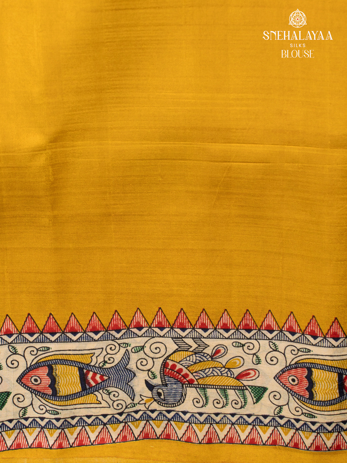 Yellow Printed Tussar Saree