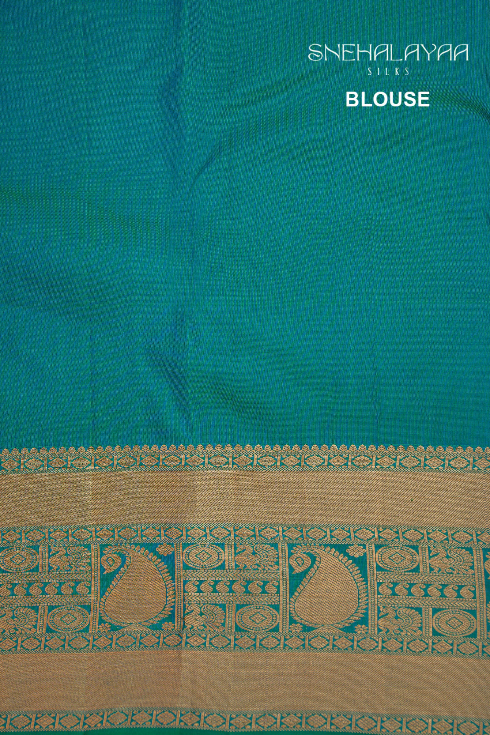 Peacock Green Kancheevaram Silk Saree