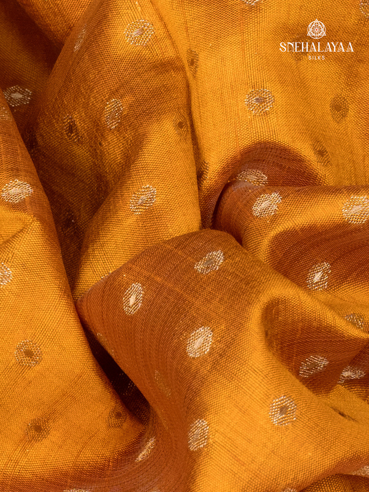 Rust Orange Raw Silk Saree