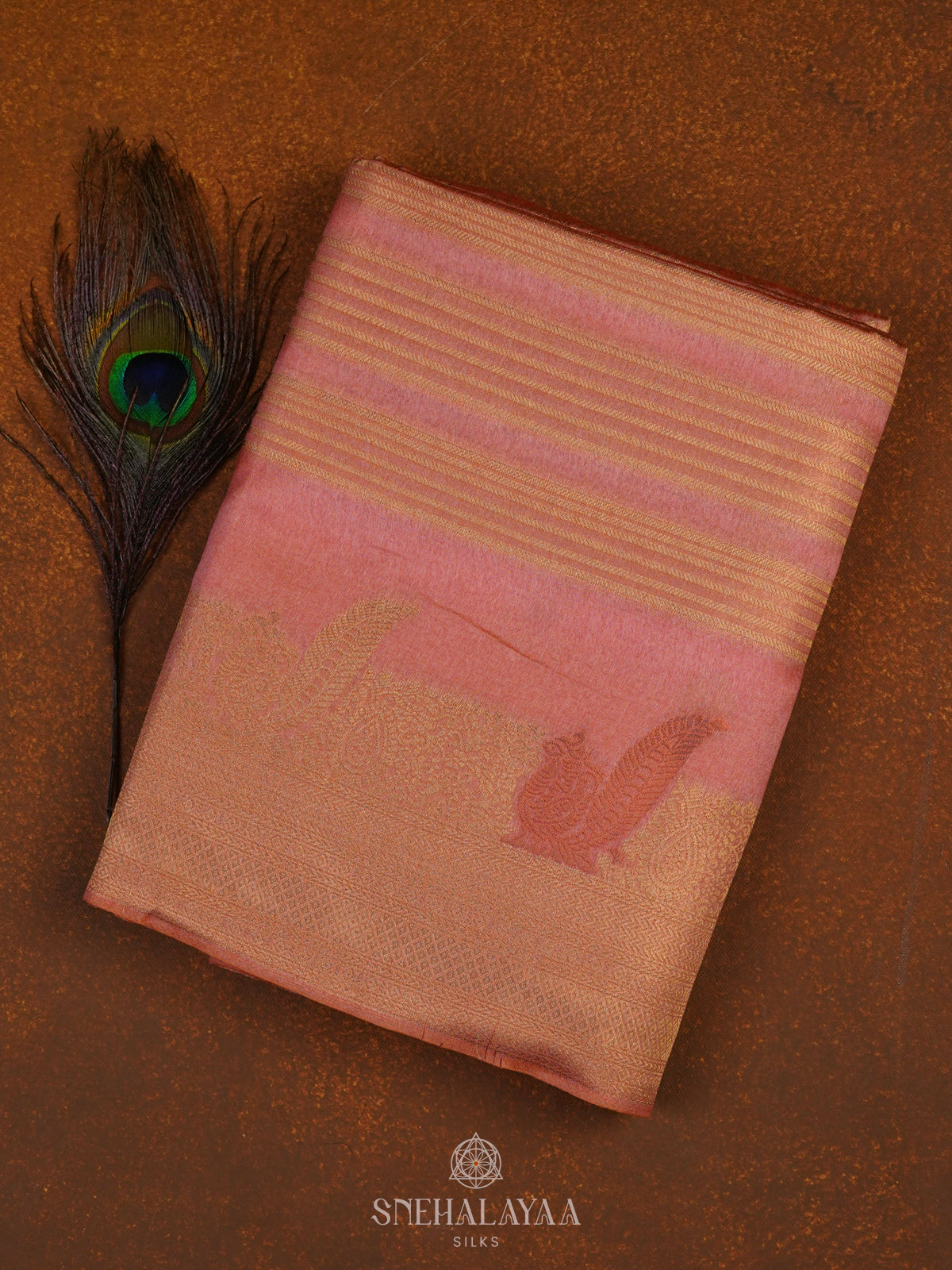 Blush Pink Jute Saree