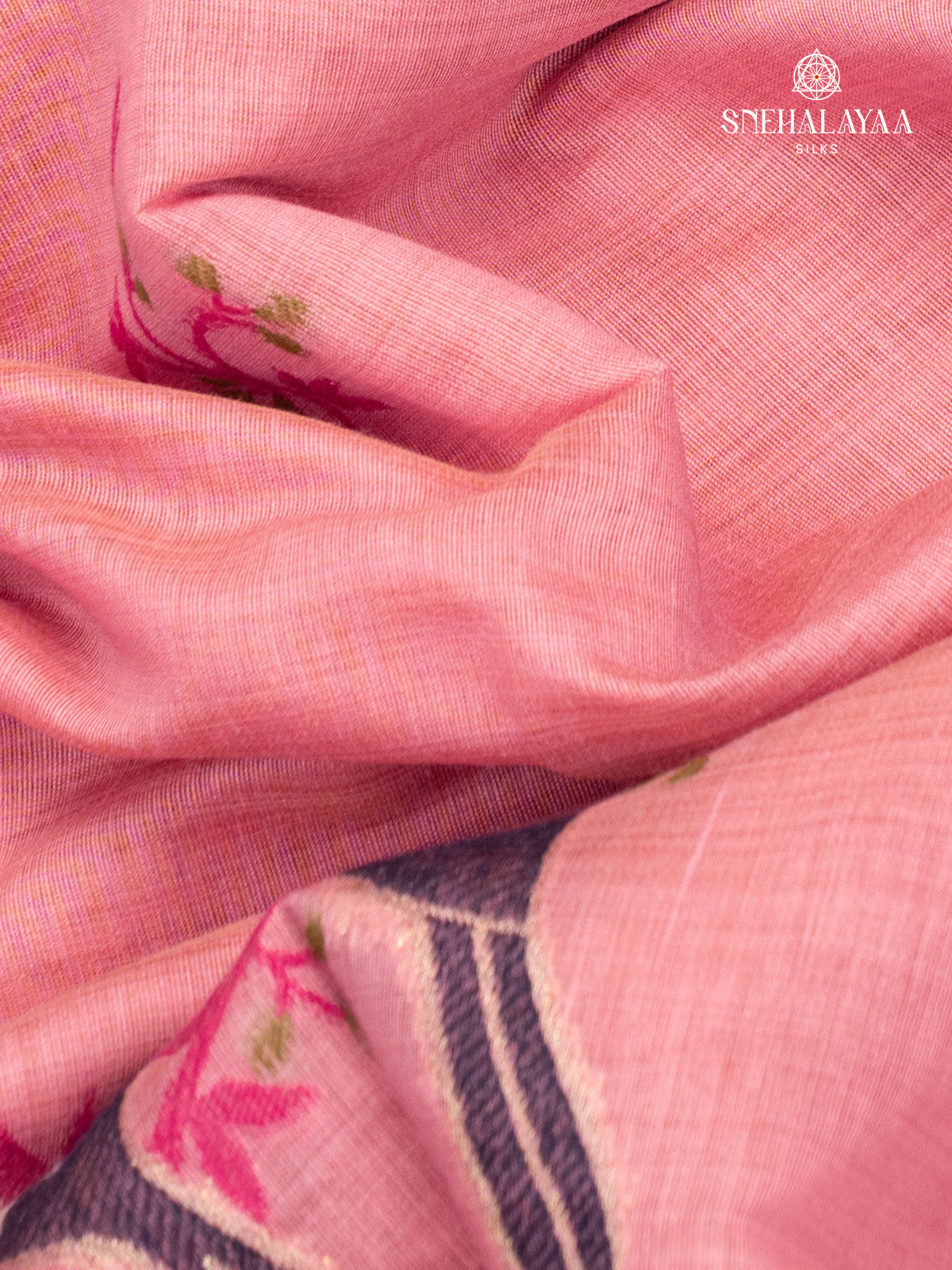 Pink Munga Cotton Saree