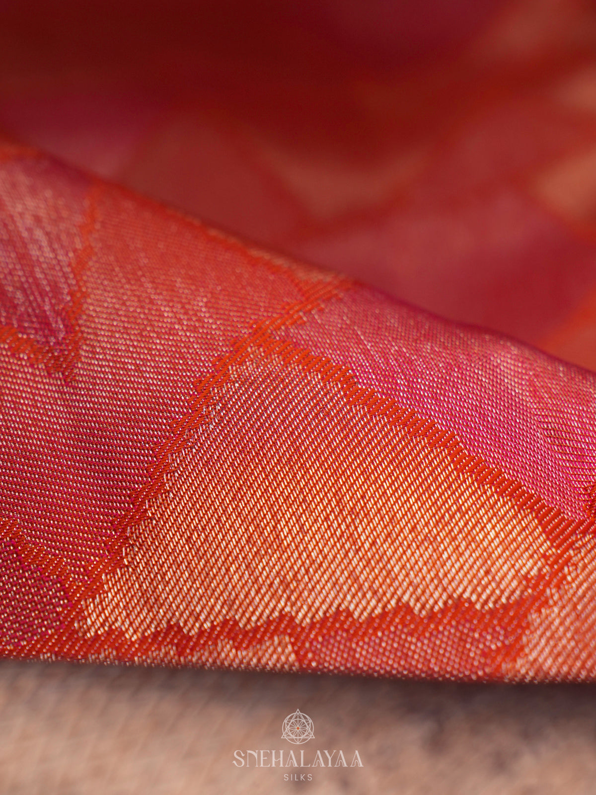 Orange Kanjivaram Silk Saree