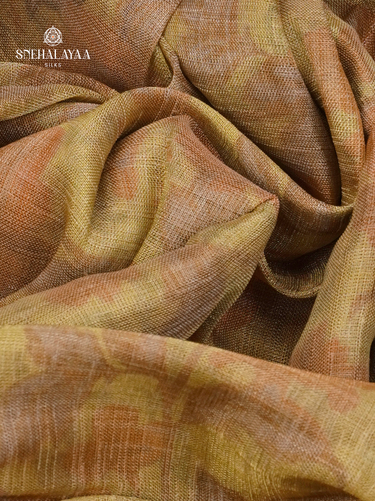 Pale Yellow Linen Tissue Saree