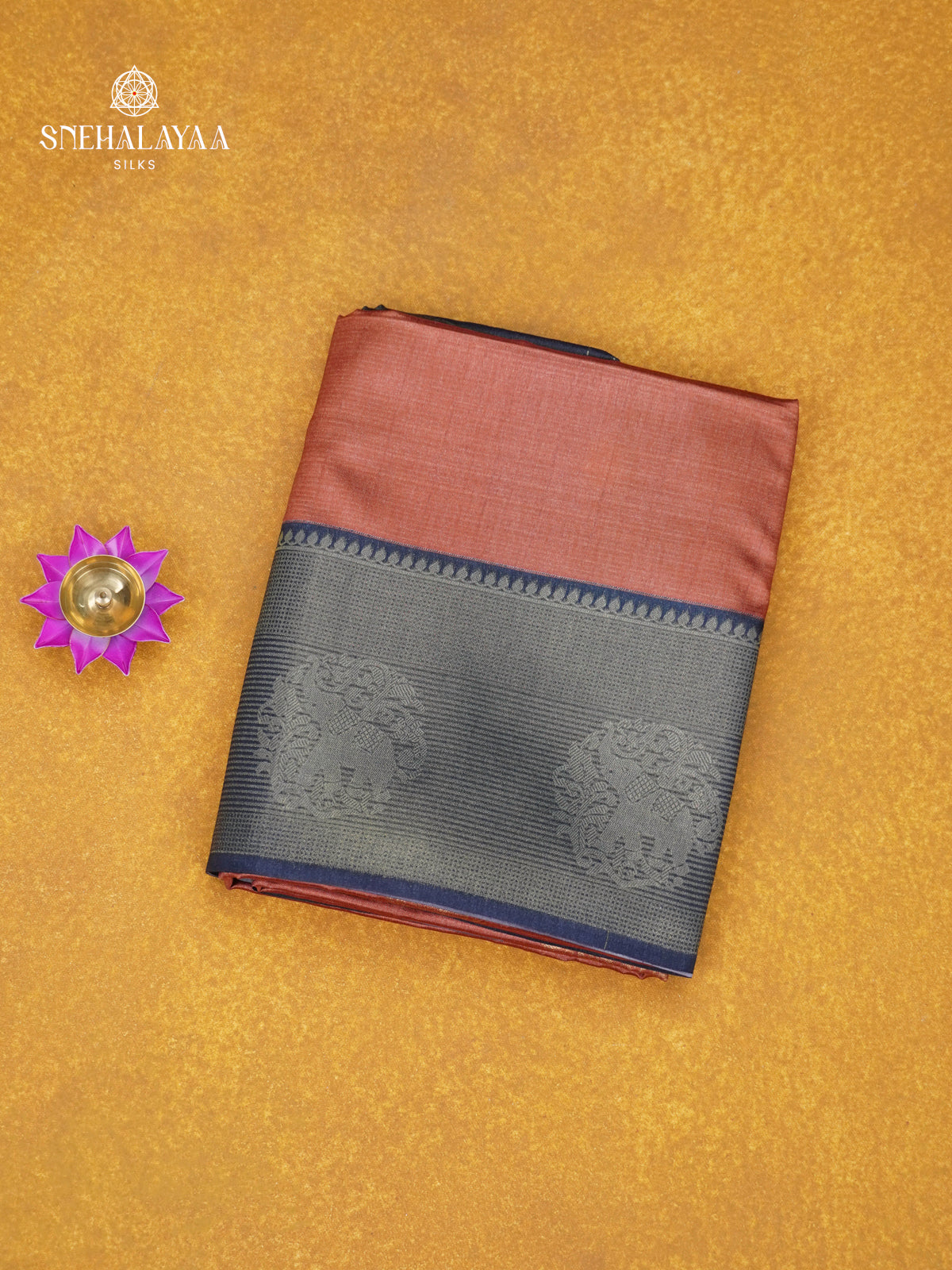 Pale Orange Jute Saree