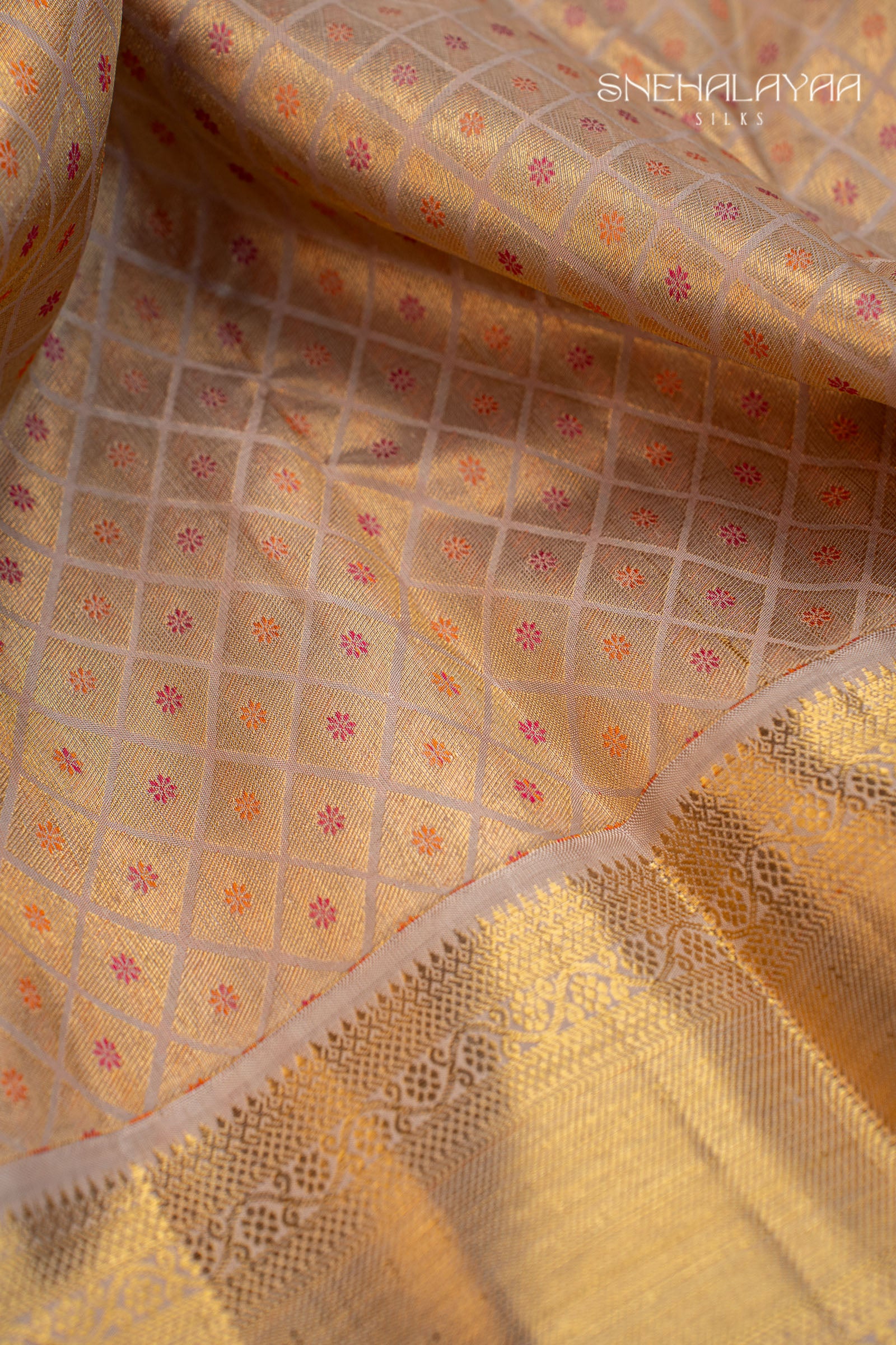 Gold Kancheevaram Silk Saree