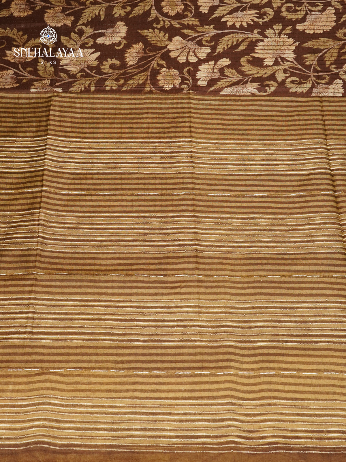 Brown Bamboo Silk Saree