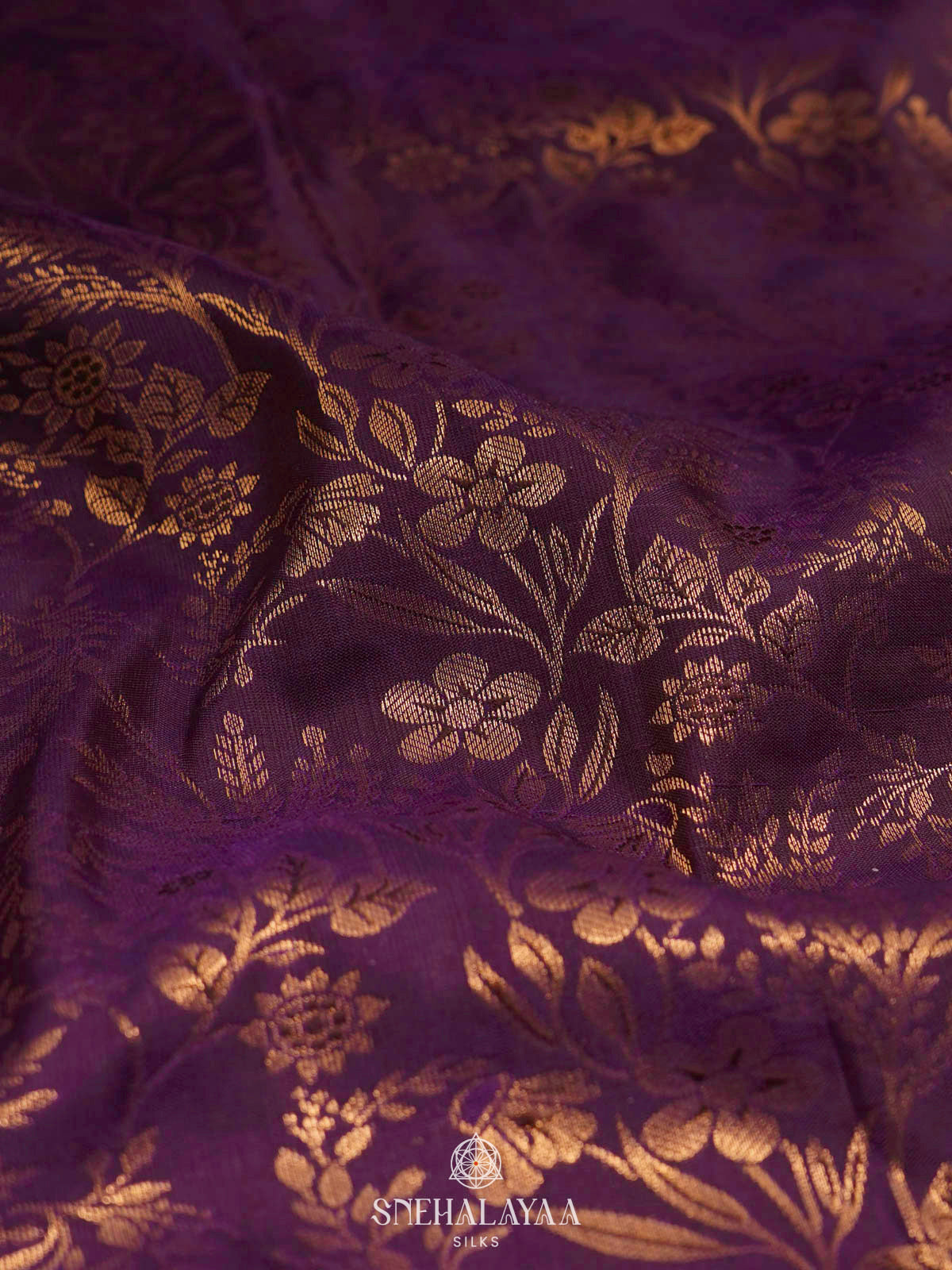 Purple Art Silk Saree