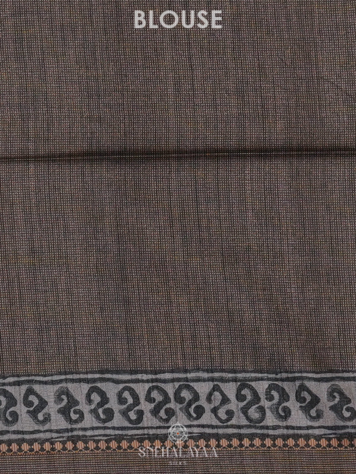 Grey Floral Printed Tussar Saree