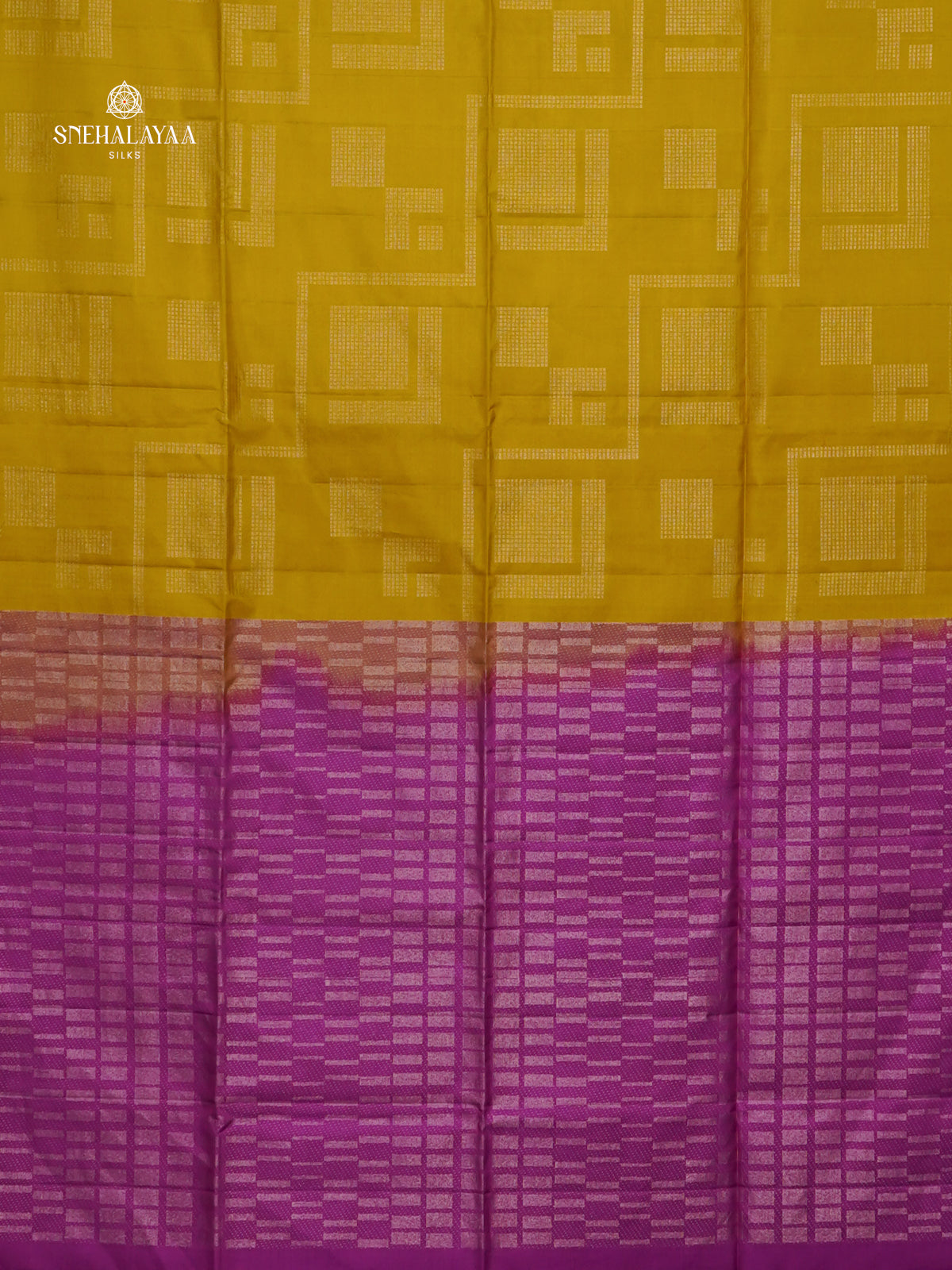 Yellow Borderless Kanjivaram Soft Silk Saree