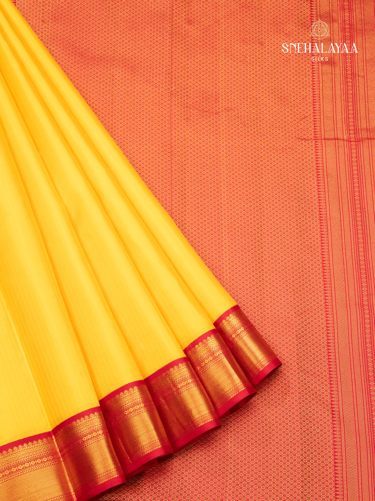 Yellow Kanjivaram Silk Saree