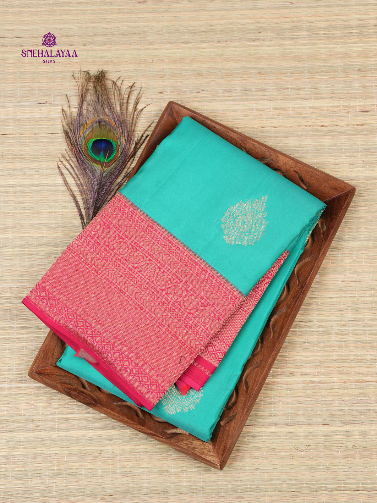 Sea Green Kanchivaram Silk Saree