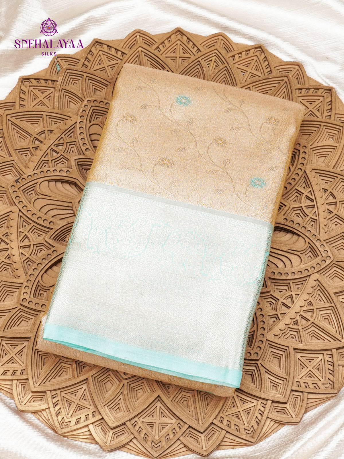 Pale Orange Art Silk Saree