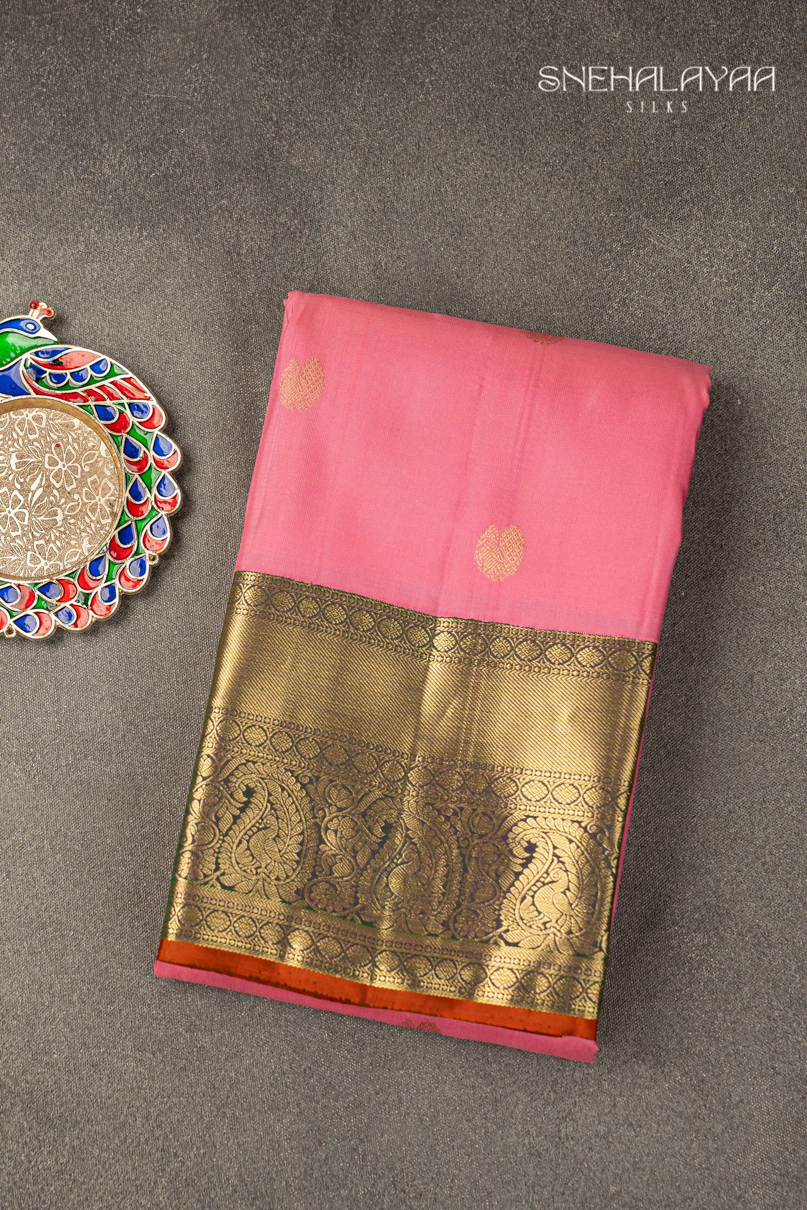 Fuchsia Pink Kancheevaram Silk Saree