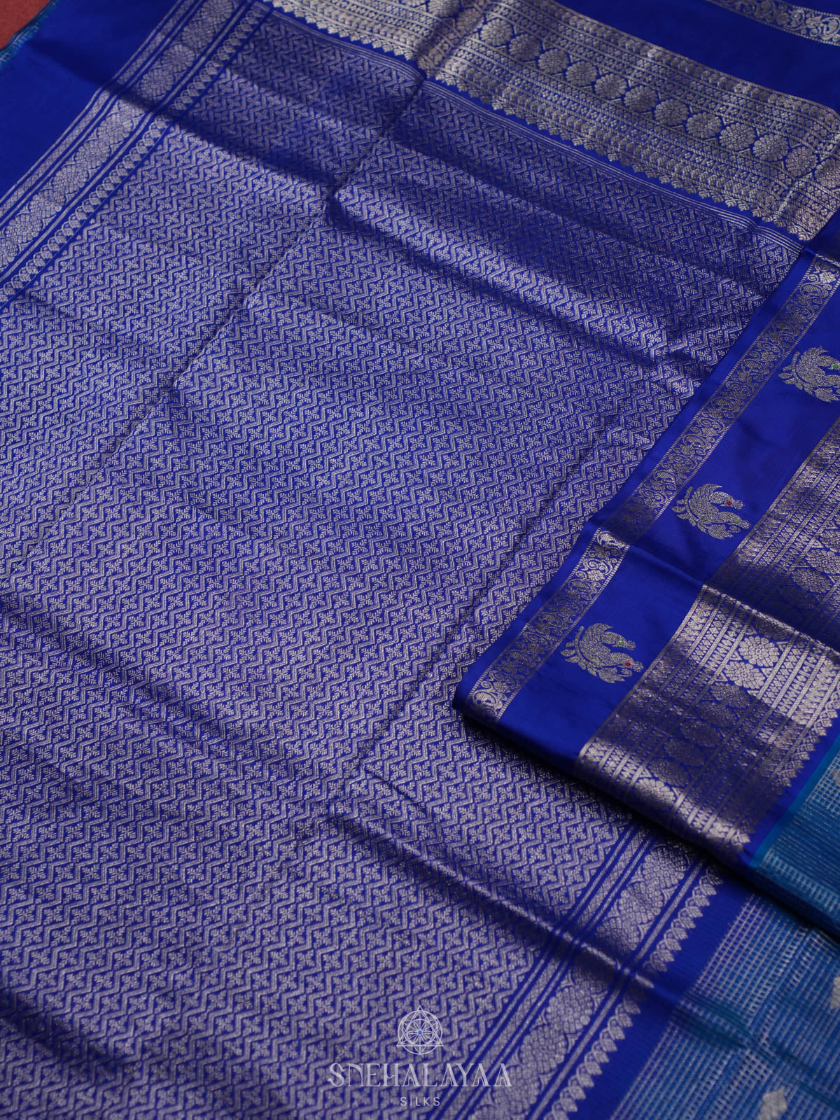 Blue Venkatagiri Silk Saree