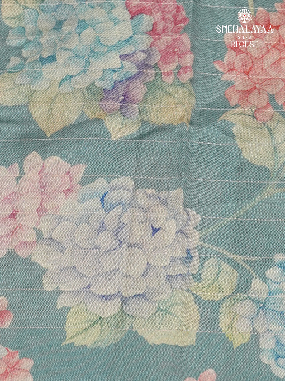 Teal Blue Tussar Saree