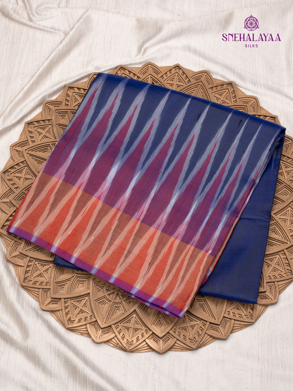 Navy Blue Katan Silk Saree