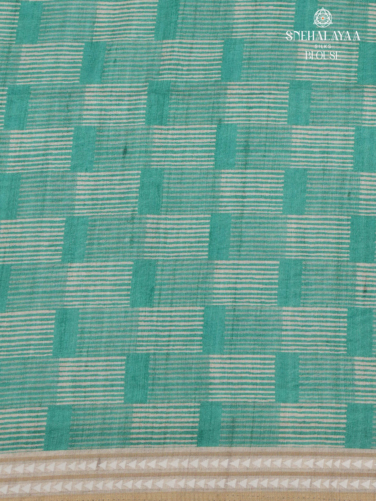 Off White Printed Tussar Saree