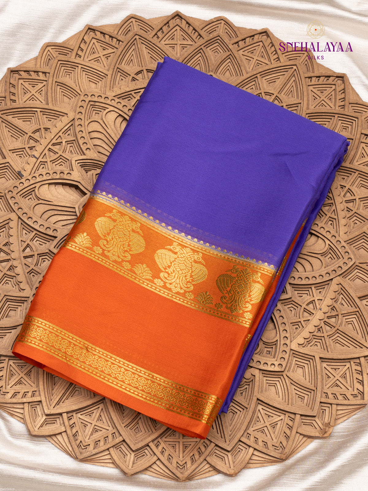 Blue Mysore Silk Saree