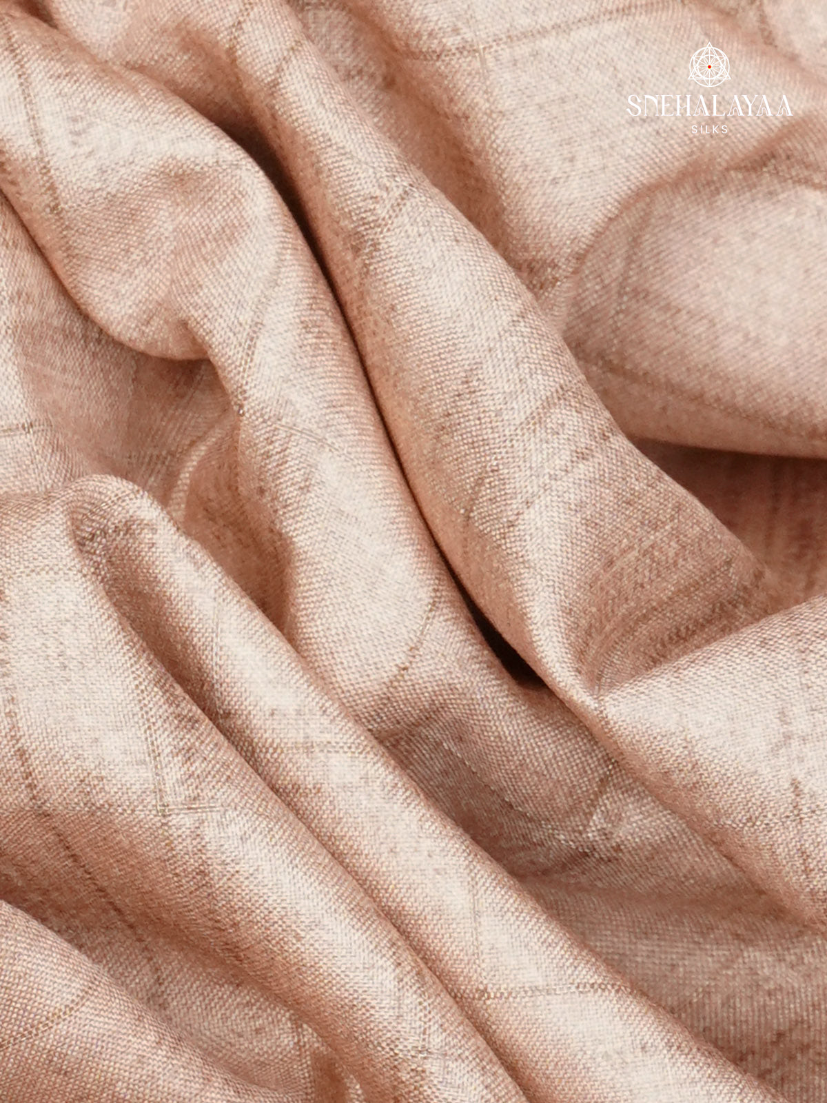 Beige With Maroon Border Floral Printed Tussar Saree