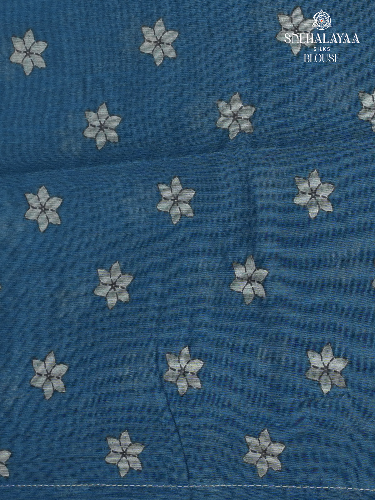 Pastel Blue Linen Embroidery Saree