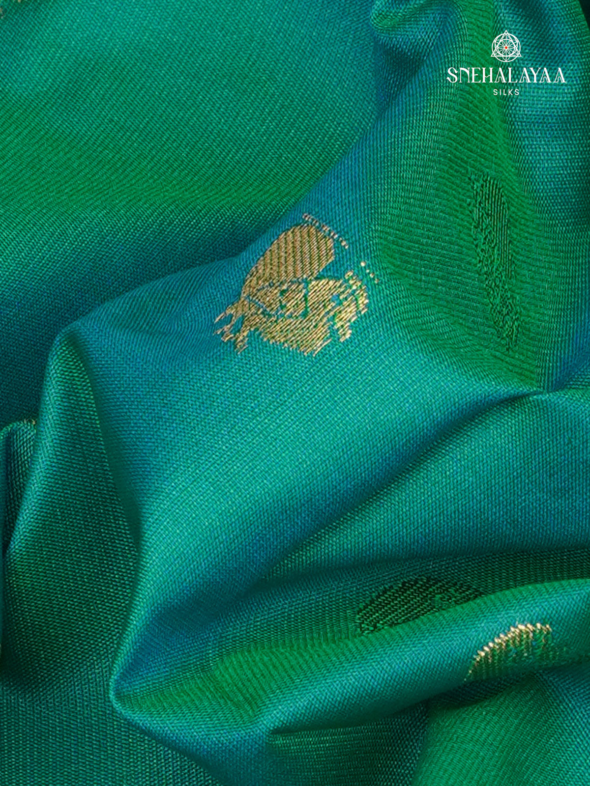 Green Gadwal Silk Saree