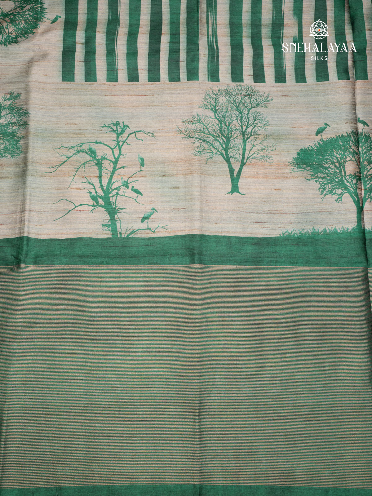 Green Jute Saree
