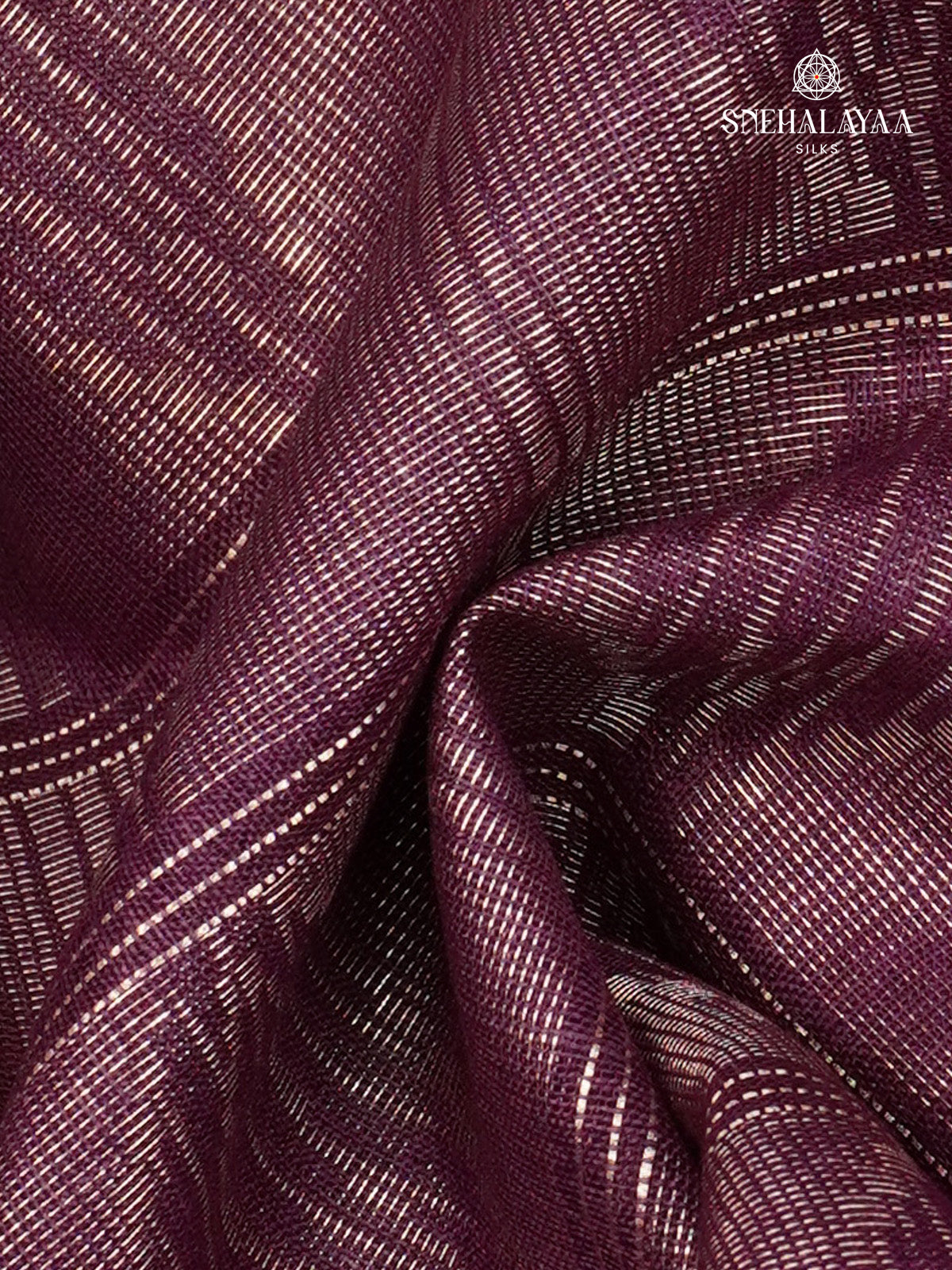 Purple Bamboo Silk Saree