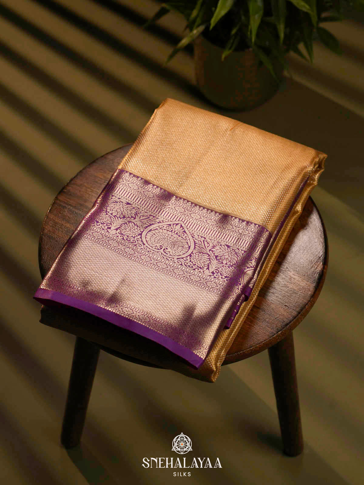 Mustard Gold Art Silk Saree