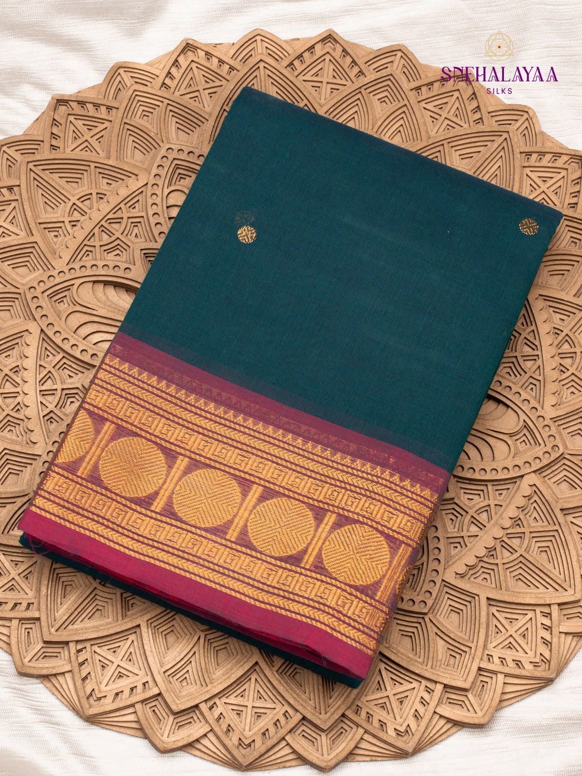 Blue Chettinad Cotton Saree