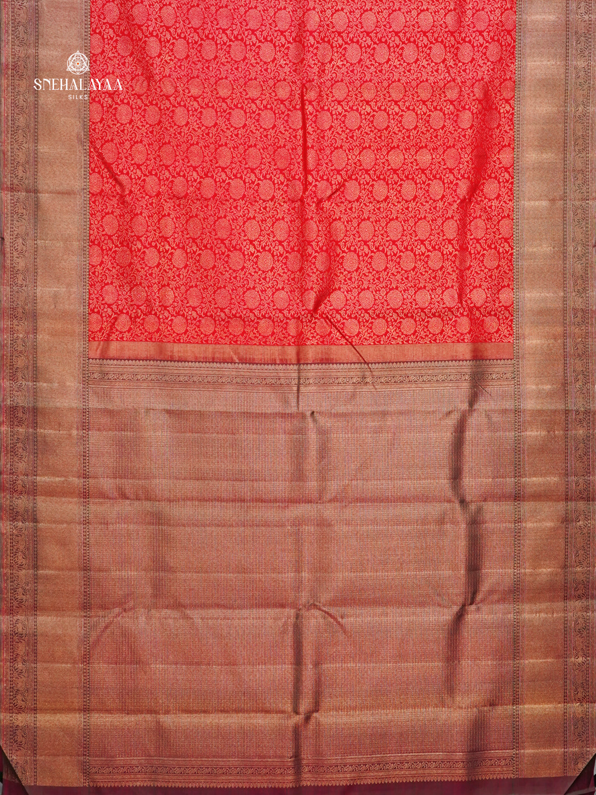 Red Kanjivaram silk saree