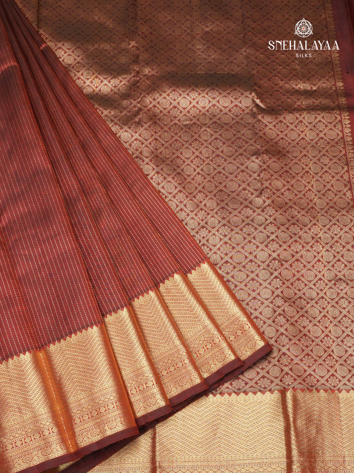 Brown Kanjivaram Silk Saree