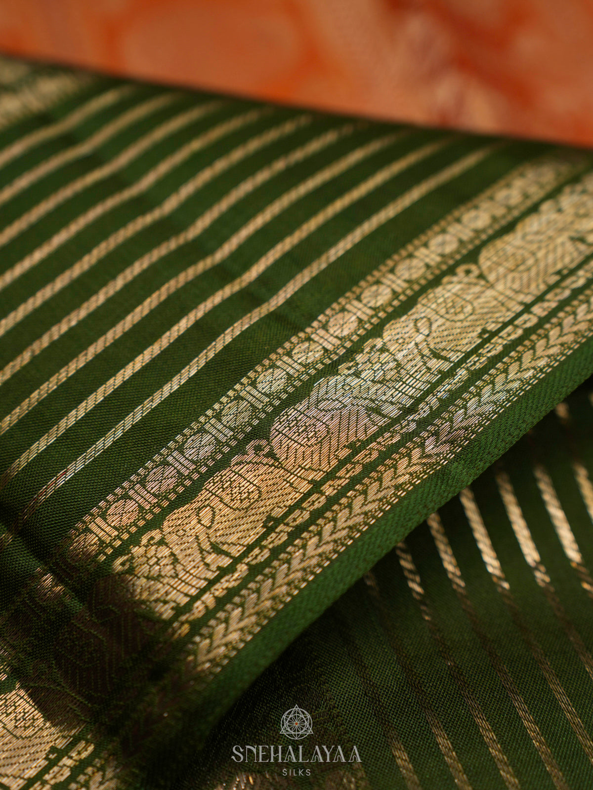 Orange Kanjivaram Silk Saree