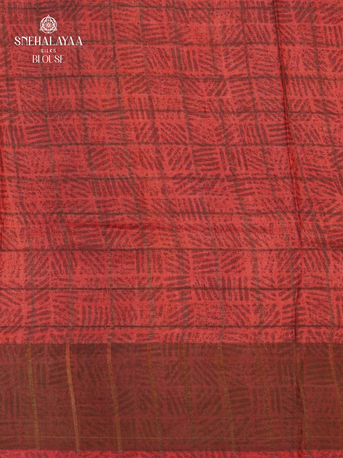 Red Tussar Saree
