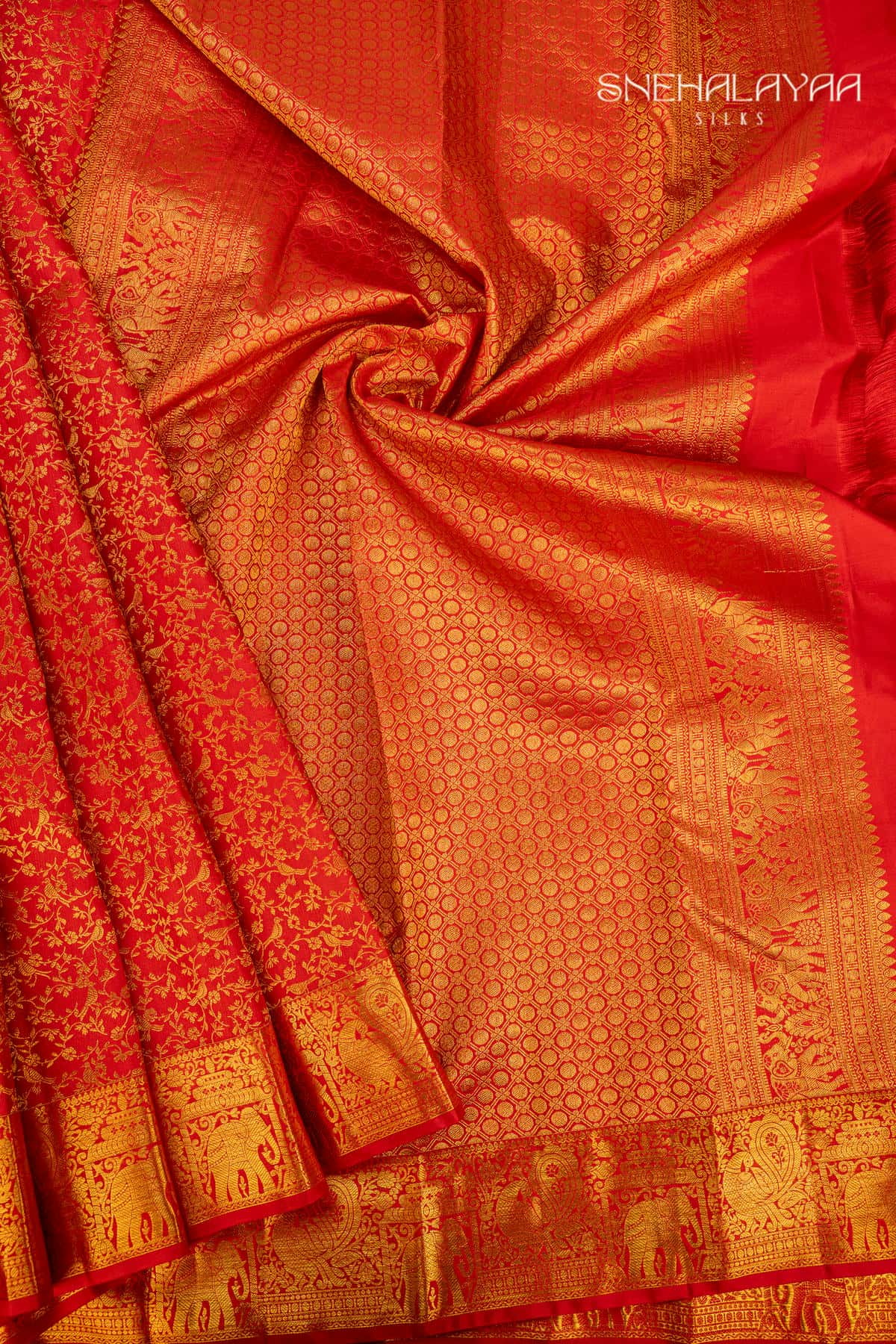 Red Kancheevaram Wedding Silk Saree
