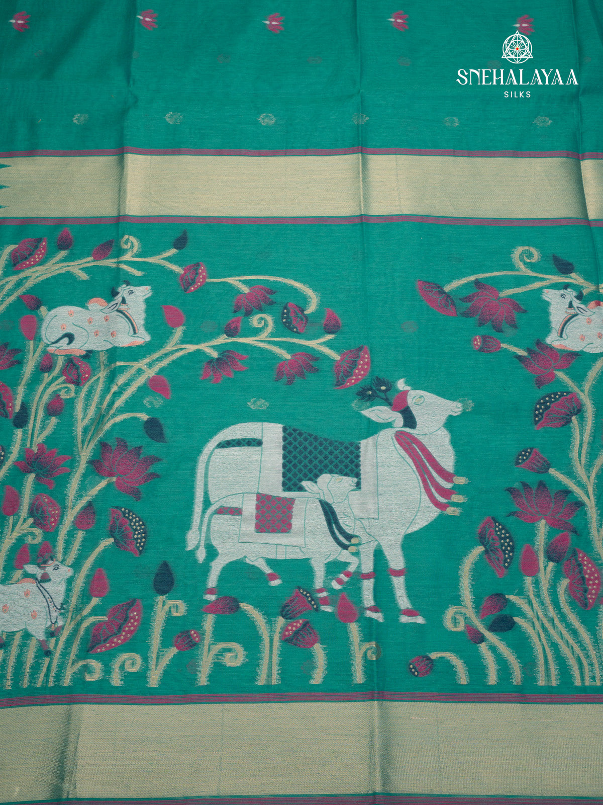 Green Munga Cotton Saree