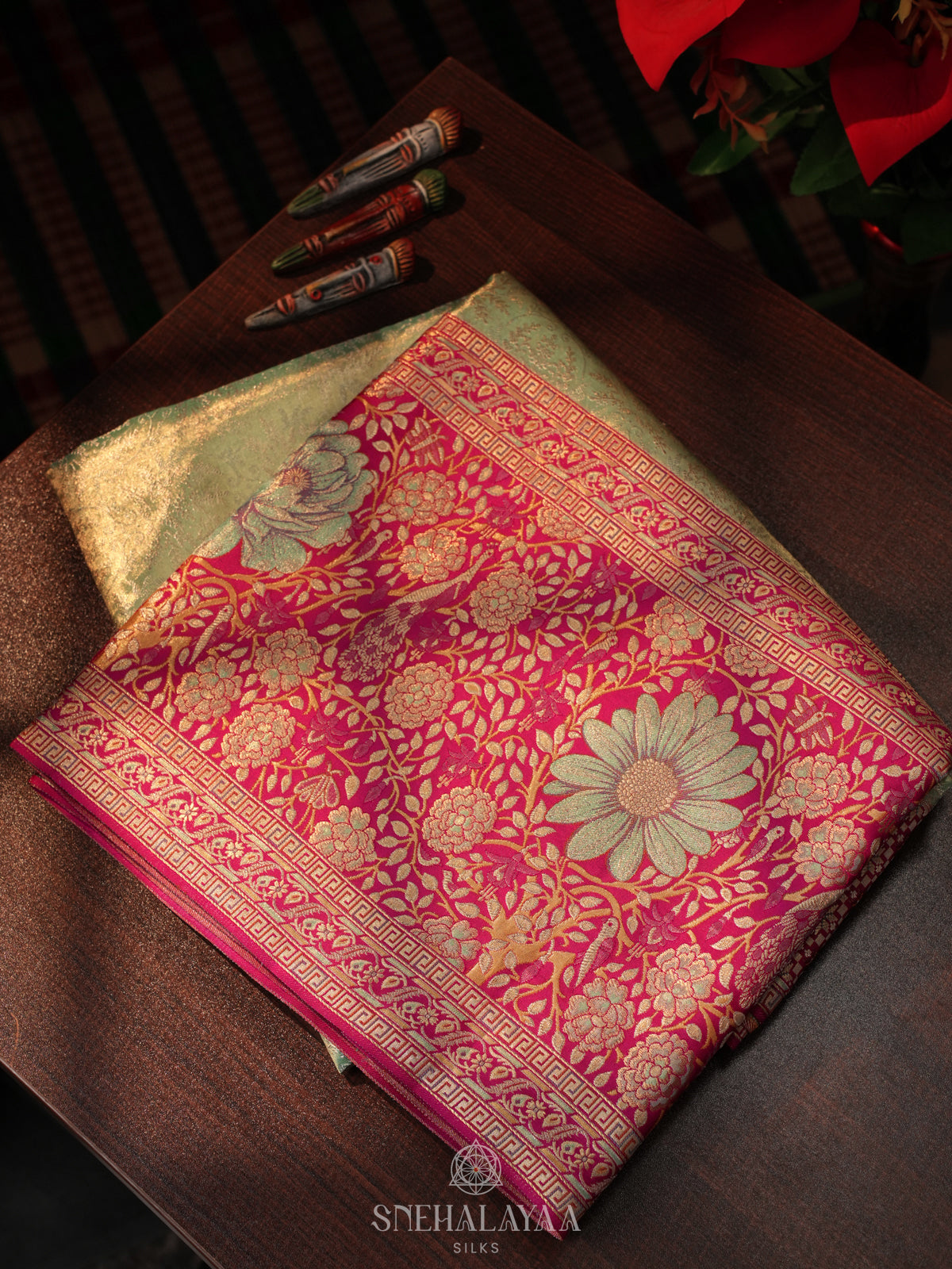 Sage Green Kanjivaram Silk Saree