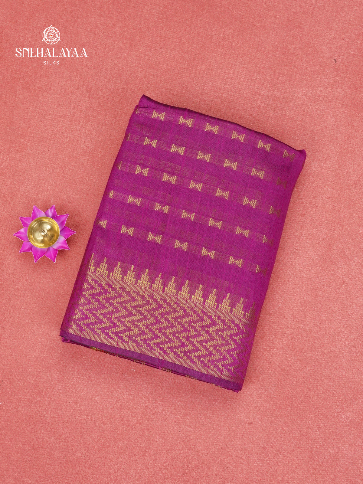 Magenta Purple Bamboo Silk Saree