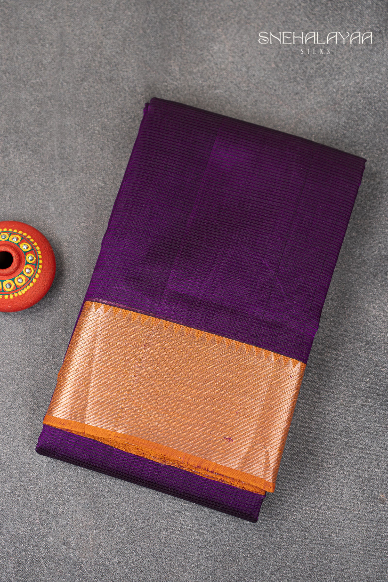 Violet Mangalgiri Silk Saree