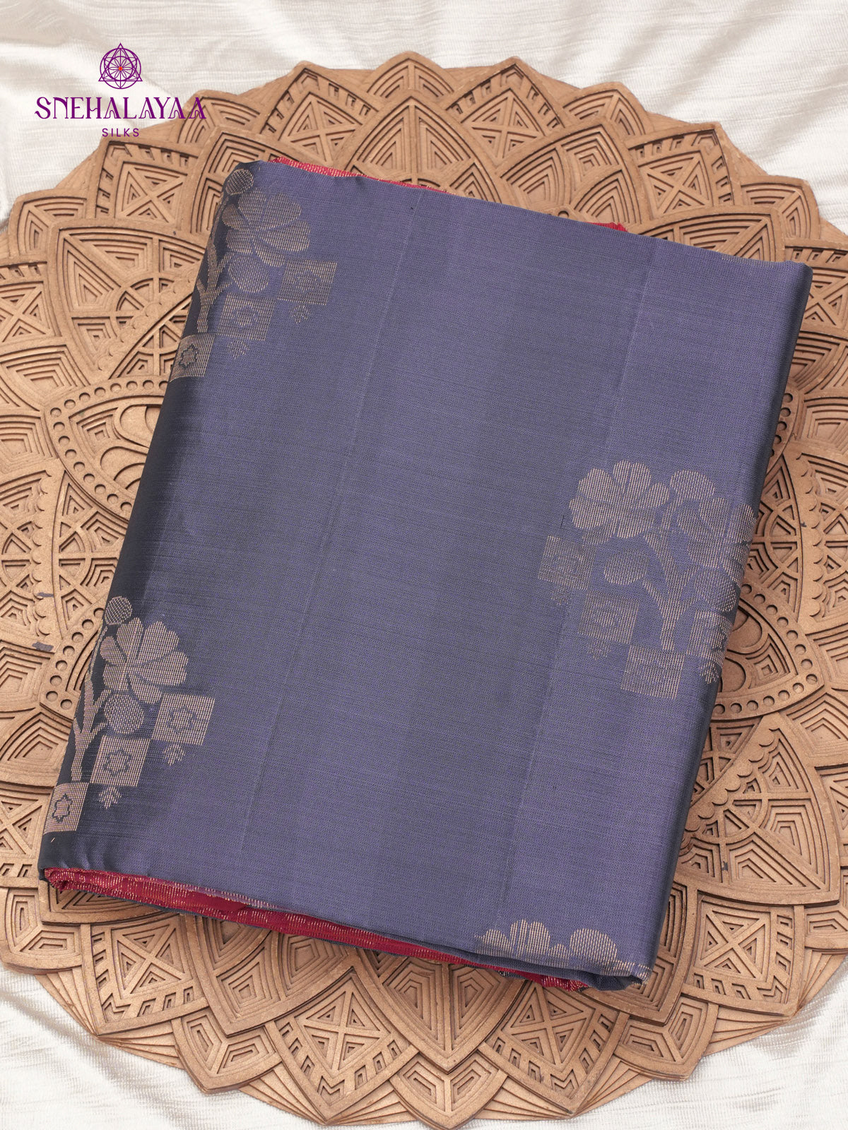 Grey Kanjivaram Soft Silk Saree